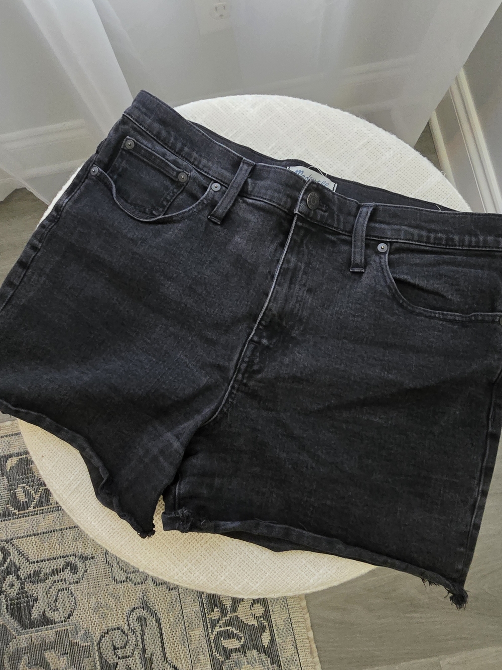 Madewell Black Denim Jean Shorts